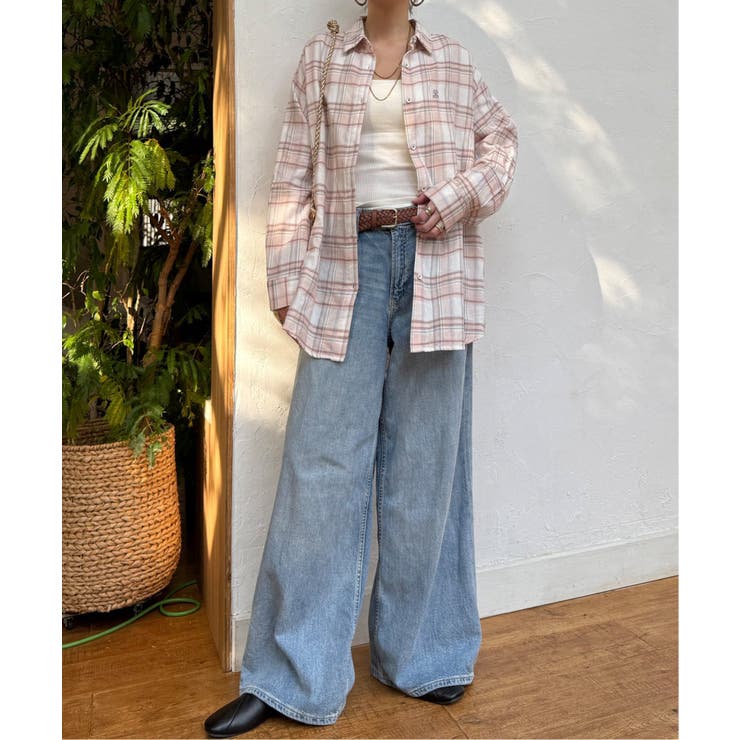 ダブルガーゼロゴ刺繍オーバーシャツ | Lbc with Life | 詳細画像4 