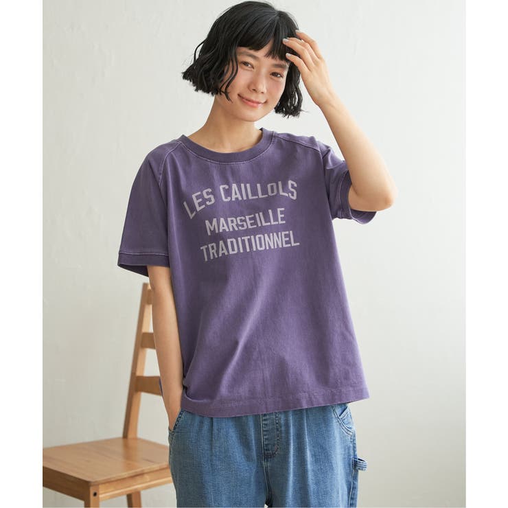 パープル | 製品染めプリントTシャツ | Lbc with Life