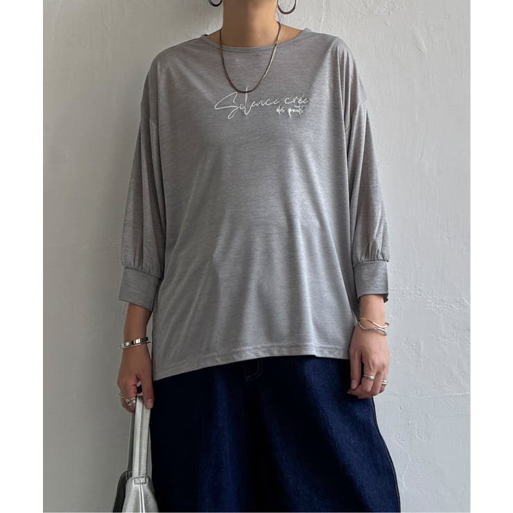 シアーロゴ刺繍7分袖Tシャツ | Lbc with Life | 詳細画像17 