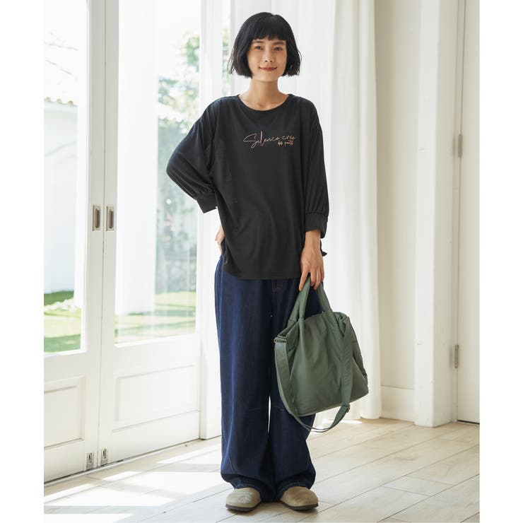 シアーロゴ刺繍7分袖Tシャツ | Lbc with Life | 詳細画像6 