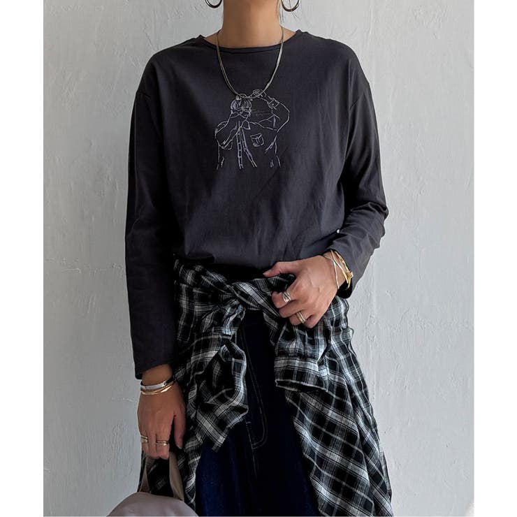 Girlプリントロゴ刺繍ロンT | Lbc with Life | 詳細画像9 