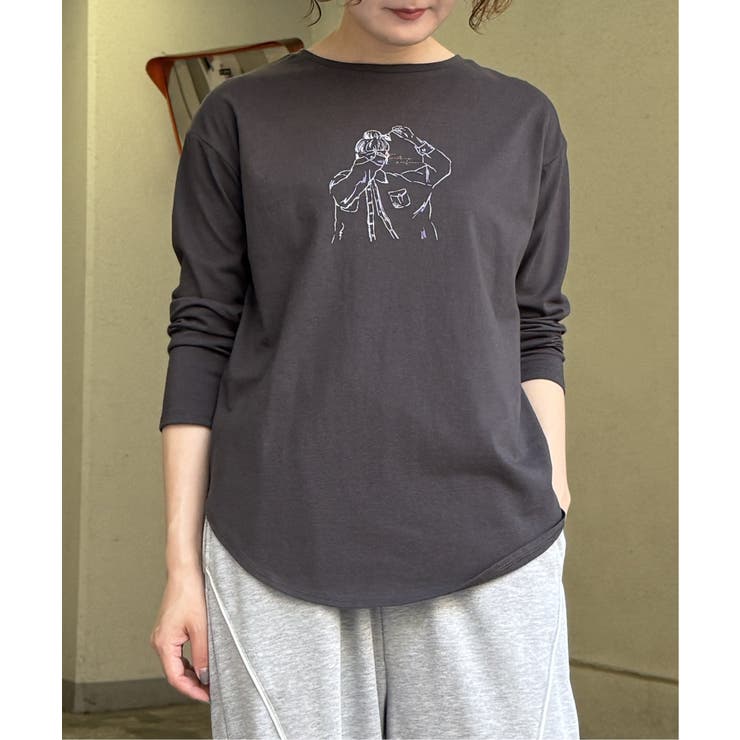 Girlプリントロゴ刺繍ロンT | Lbc with Life | 詳細画像11 