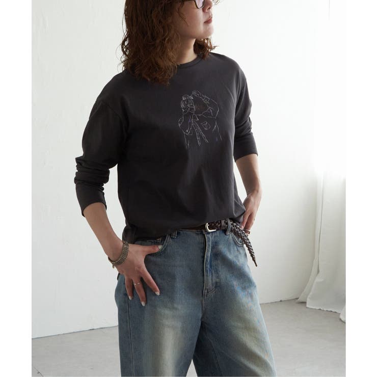 Girlプリントロゴ刺繍ロンT | Lbc with Life | 詳細画像13 