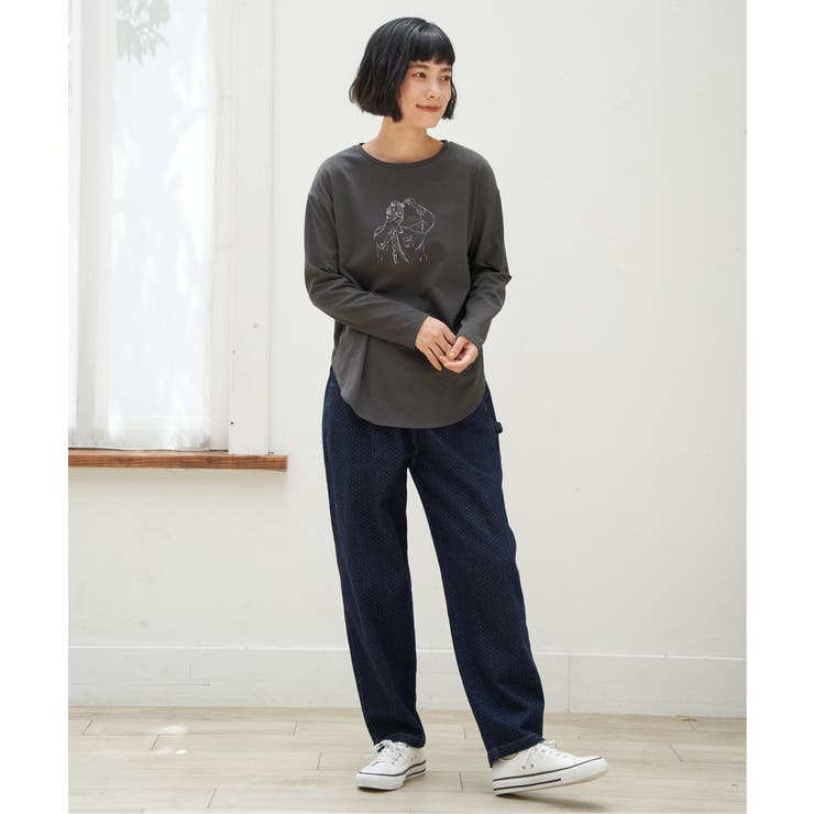 Girlプリントロゴ刺繍ロンT | Lbc with Life | 詳細画像3 