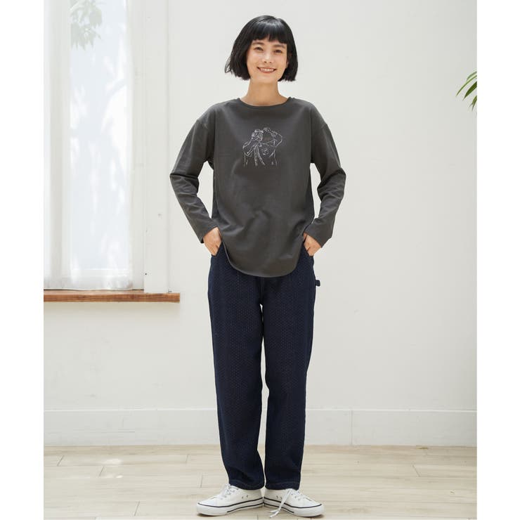 Girlプリントロゴ刺繍ロンT | Lbc with Life | 詳細画像4 