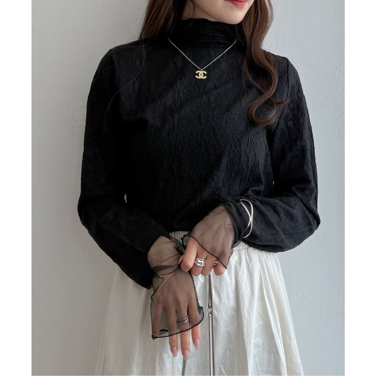 ブラック | ジャカード切り替えシアーロンT | Lbc with Life