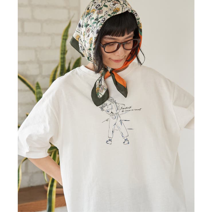 GirlプリントビッグTシャツ | Lbc with Life | 詳細画像3 