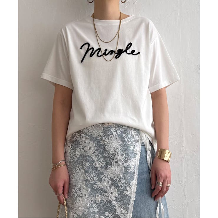ホワイト | カラーコード刺繍ロゴTシャツ | Lbc with Life