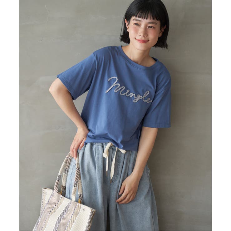 ブルー | カラーコード刺繍ロゴTシャツ | Lbc with Life