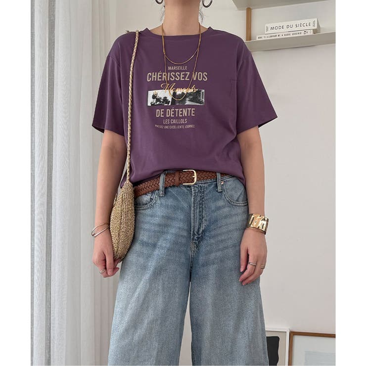 パープル | 【接触冷感】フォトロゴTシャツ | Lbc with Life