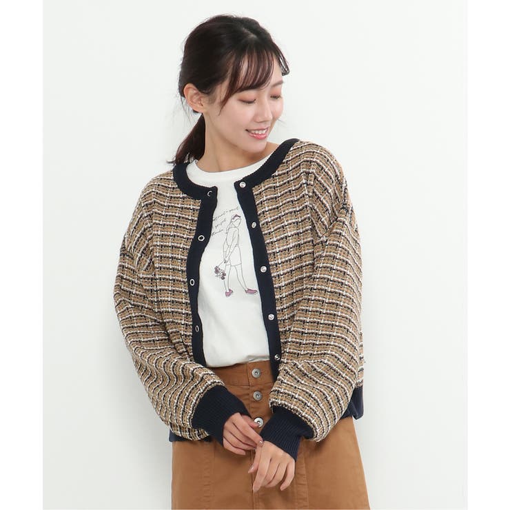 ツイードニット2WAYカーディガン[品番：IKAW0017289]｜Lbc with  Life（エルビーシー）のレディースファッション通販｜SHOPLIST（ショップリスト）