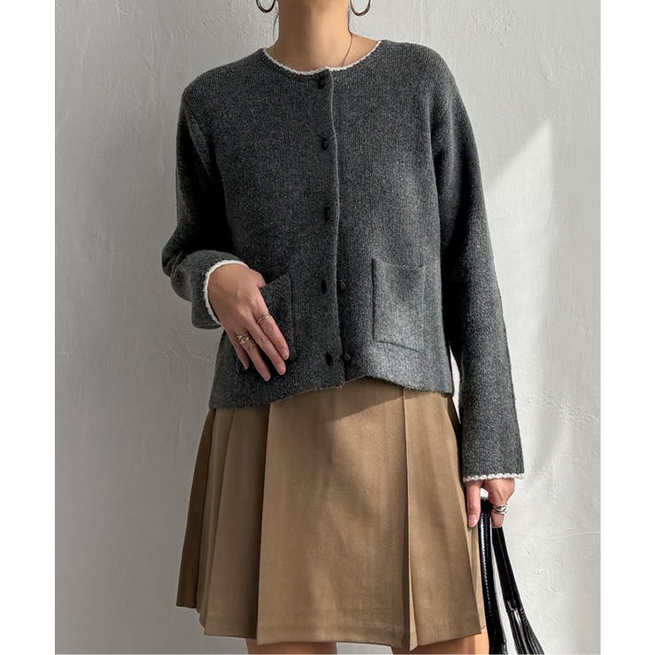 配色ポケットショートカーディガン | Lbc with Life | 詳細画像8 