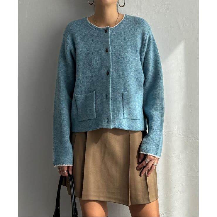 配色ポケットショートカーディガン | Lbc with Life | 詳細画像20 