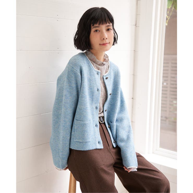 配色ポケットショートカーディガン | Lbc with Life | 詳細画像23 