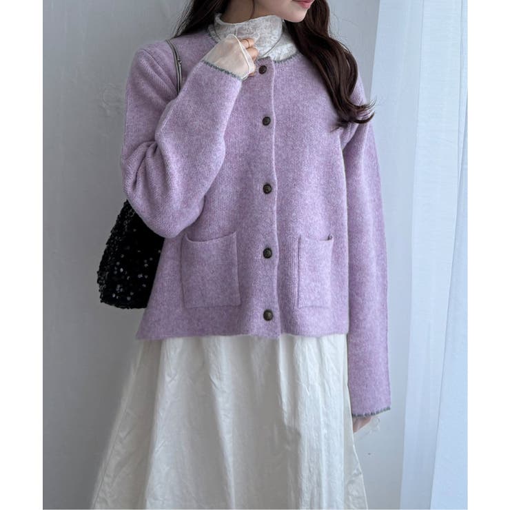 配色ポケットショートカーディガン | Lbc with Life | 詳細画像26 