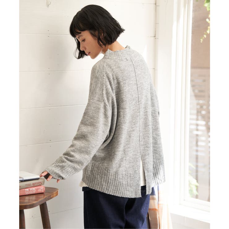 透かしラインバックスリットニット | Lbc with Life | 詳細画像8 