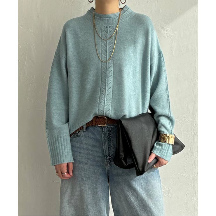 透かしラインバックスリットニット | Lbc with Life | 詳細画像12 