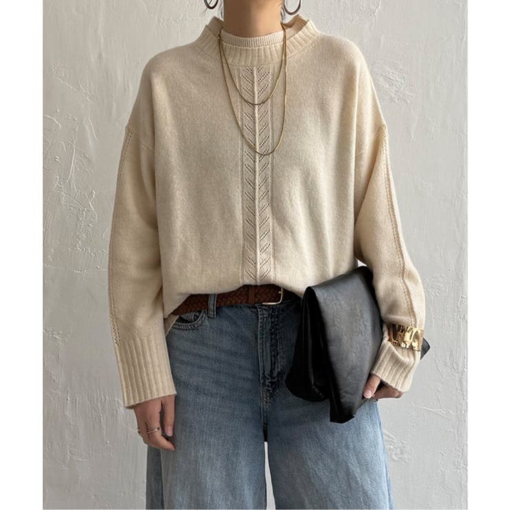 透かしラインバックスリットニット | Lbc with Life | 詳細画像20 