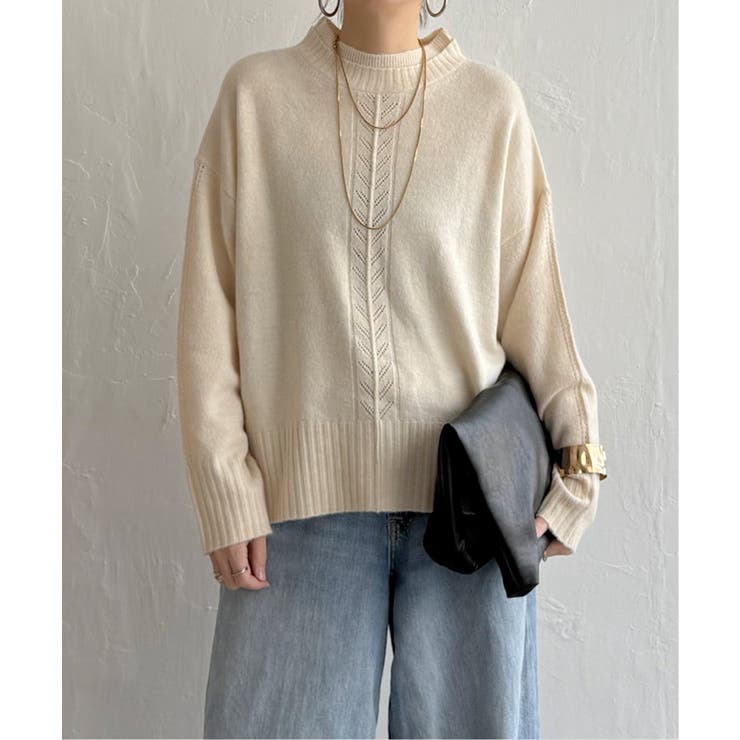 透かしラインバックスリットニット | Lbc with Life | 詳細画像21 