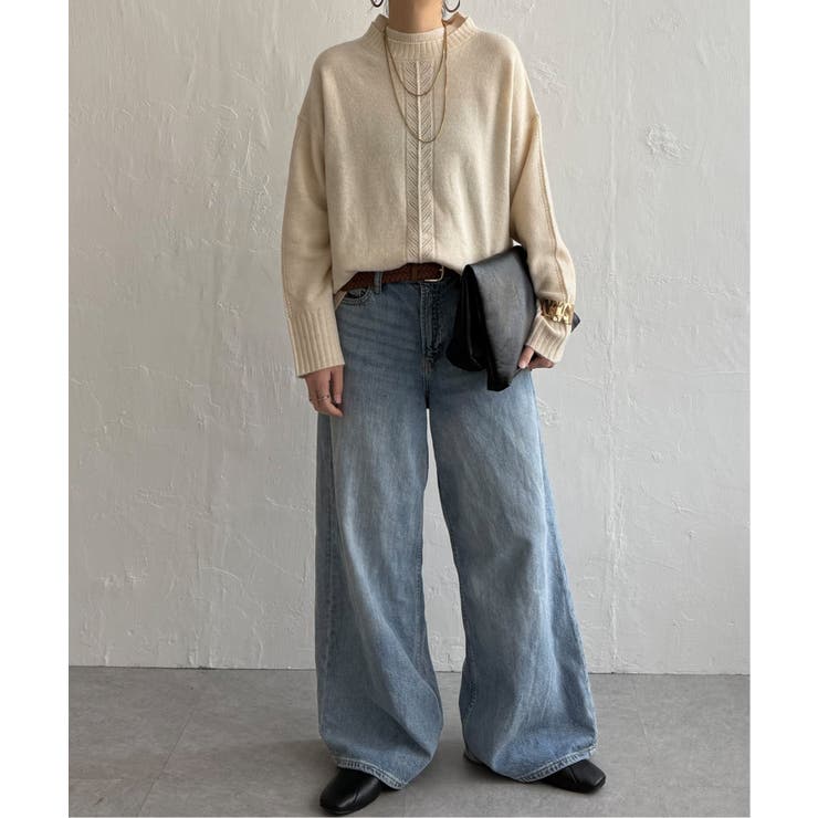 透かしラインバックスリットニット | Lbc with Life | 詳細画像24 