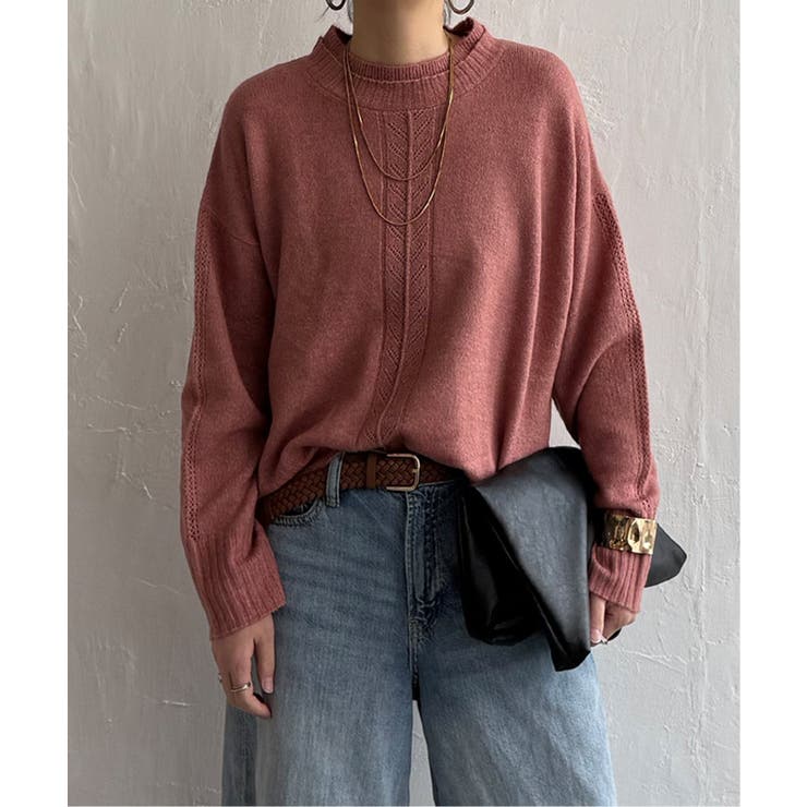 透かしラインバックスリットニット | Lbc with Life | 詳細画像34 