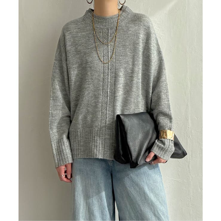 透かしラインバックスリットニット | Lbc with Life | 詳細画像2 