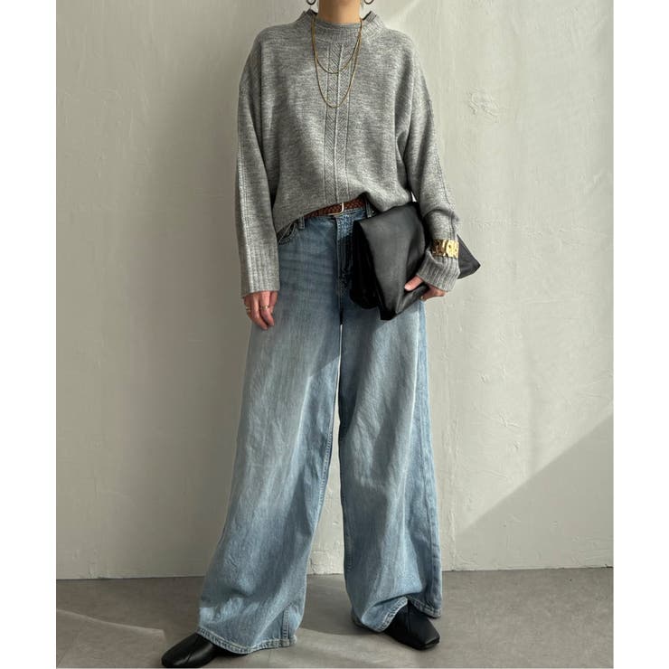 透かしラインバックスリットニット | Lbc with Life | 詳細画像3 