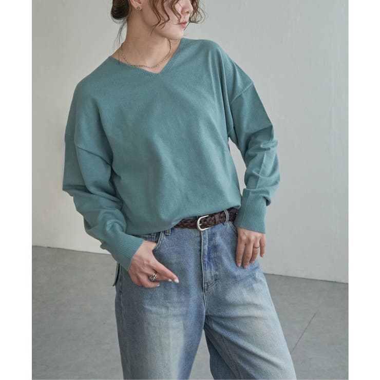 ソフトタッチアイレットVネックプルオーバー | Lbc with Life | 詳細画像15