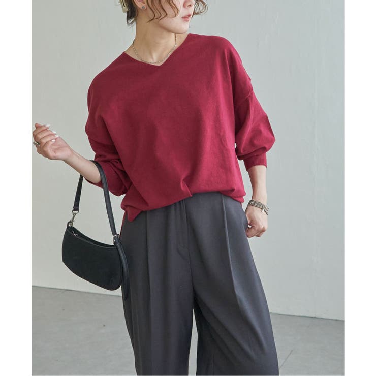 ソフトタッチアイレットVネックプルオーバー | Lbc with Life | 詳細画像4