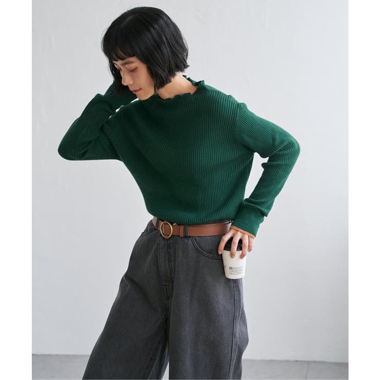 袖配色レイヤーリブニット | Lbc with Life | 詳細画像17 