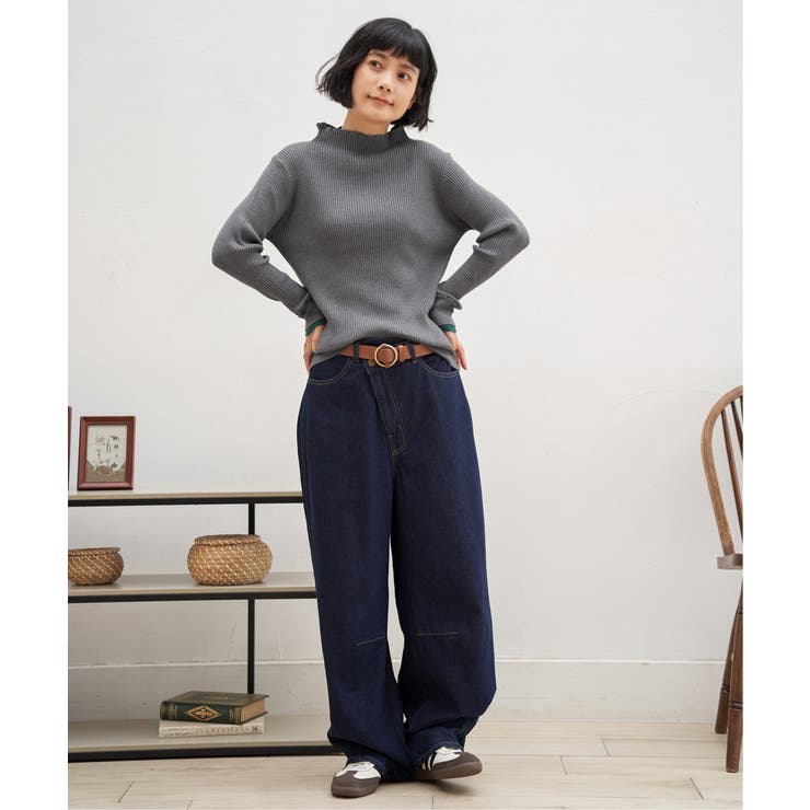 袖配色レイヤーリブニット | Lbc with Life | 詳細画像25 