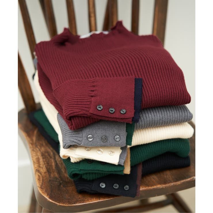 袖配色レイヤーリブニット | Lbc with Life | 詳細画像29 