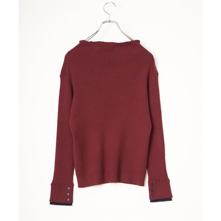 袖配色レイヤーリブニット | Lbc with Life | 詳細画像35 