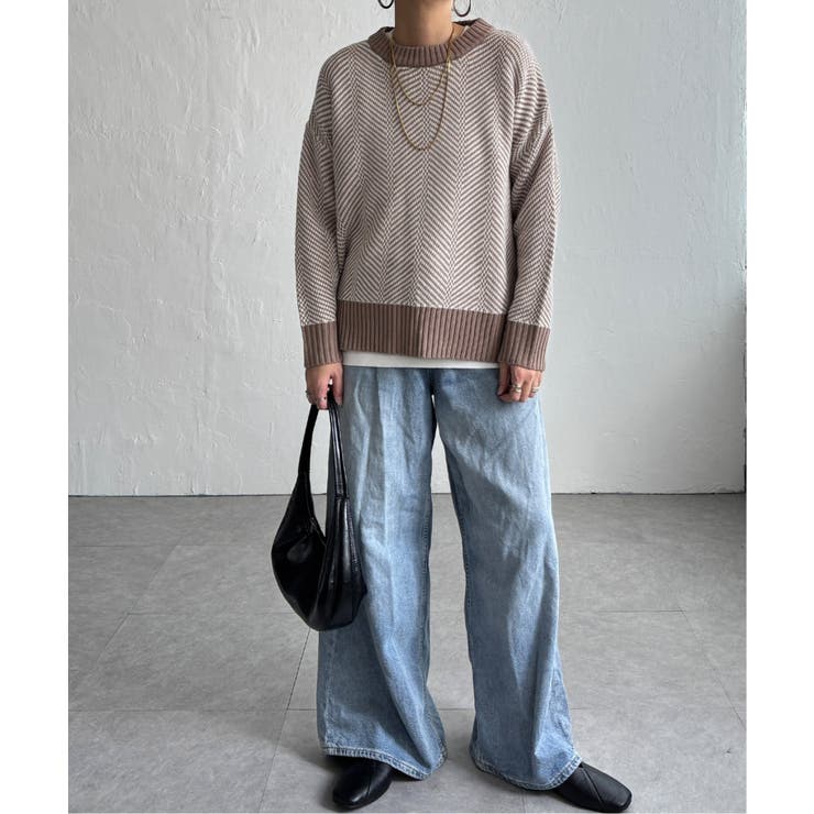 ヘリンボン柄ニットプルオーバー | Lbc with Life | 詳細画像8 