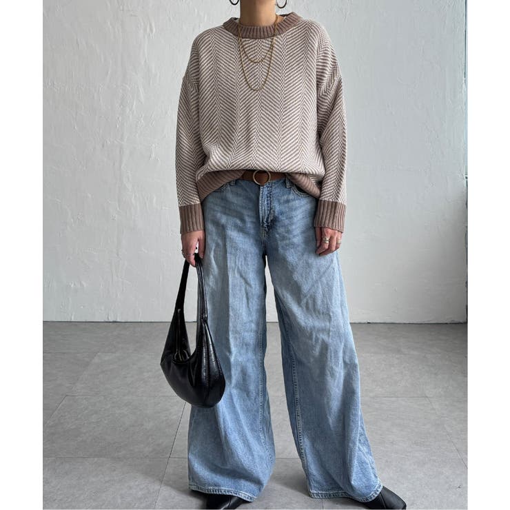 ヘリンボン柄ニットプルオーバー | Lbc with Life | 詳細画像10 