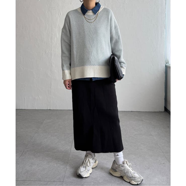 ヘリンボン柄ニットプルオーバー | Lbc with Life | 詳細画像2 