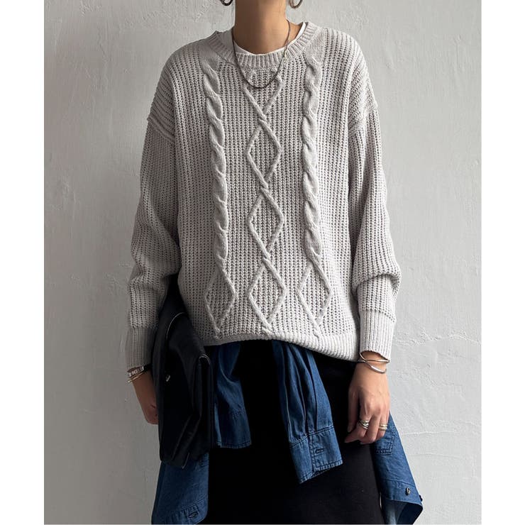 マットモールケーブルニットプルオーバー | Lbc with Life | 詳細画像17 