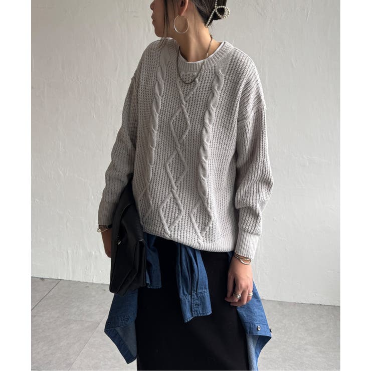 マットモールケーブルニットプルオーバー | Lbc with Life | 詳細画像18 