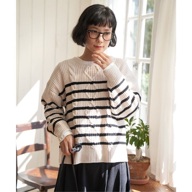 マットモールケーブルニットプルオーバー | Lbc with Life | 詳細画像1 