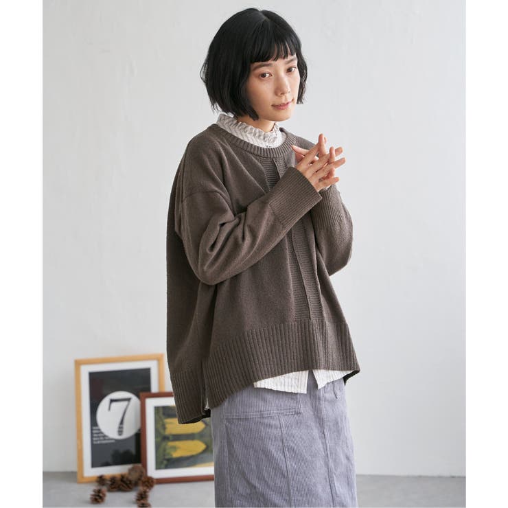 ミニブークレサイドスリットニット | Lbc with Life | 詳細画像14 