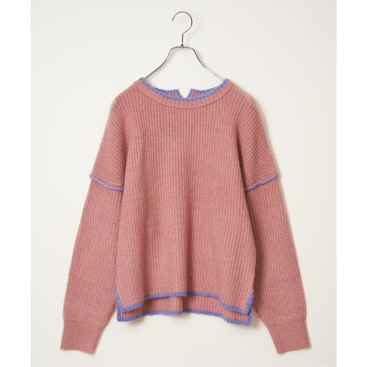 【インフルエンサー着用】ステッチ配色畦ラインニットプルオーバー | Lbc with Life | 詳細画像33 