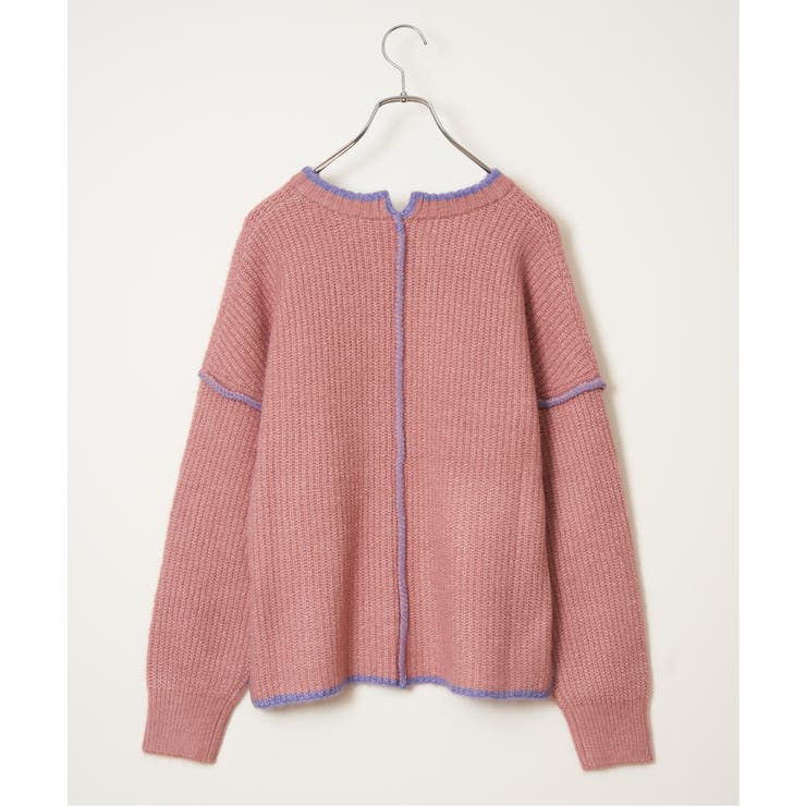 【インフルエンサー着用】ステッチ配色畦ラインニットプルオーバー | Lbc with Life | 詳細画像34 