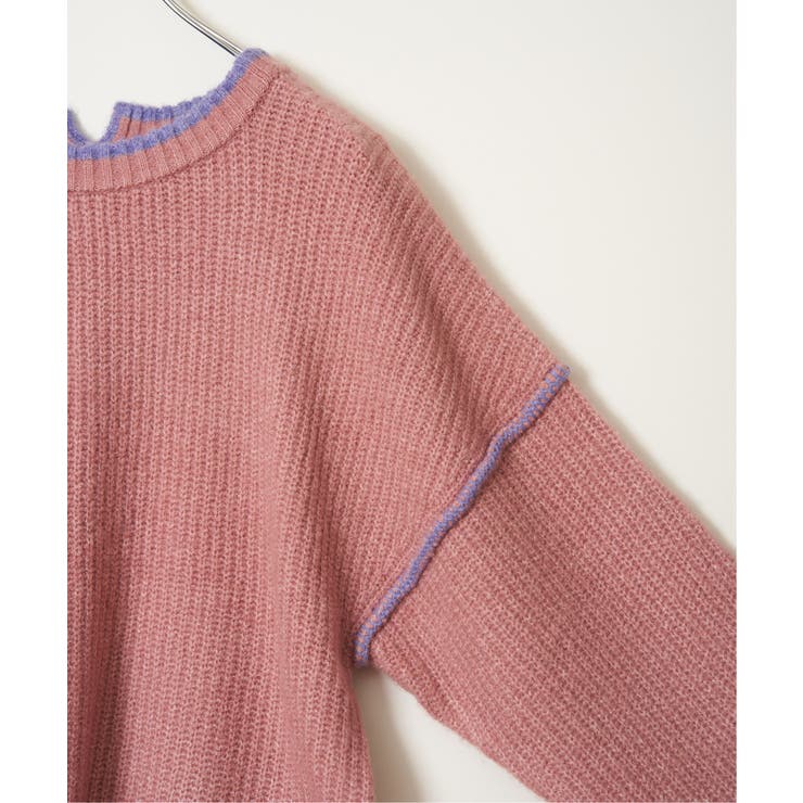 【インフルエンサー着用】ステッチ配色畦ラインニットプルオーバー | Lbc with Life | 詳細画像35 