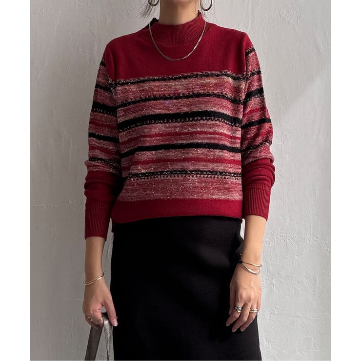 ラメネップボーダーニットプルオーバー | Lbc with Life | 詳細画像7 