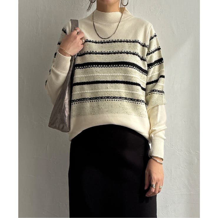 ラメネップボーダーニットプルオーバー | Lbc with Life | 詳細画像10 