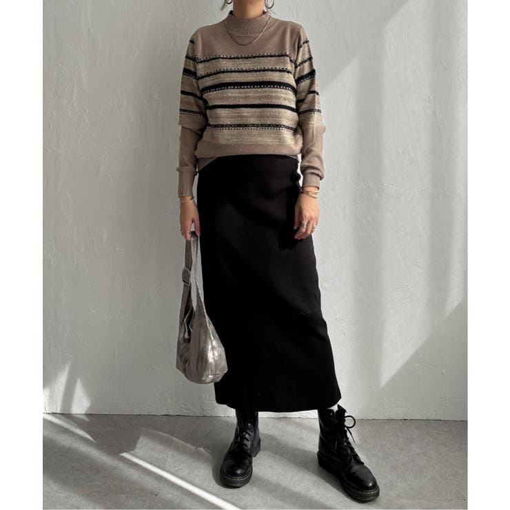 ラメネップボーダーニットプルオーバー | Lbc with Life | 詳細画像4 