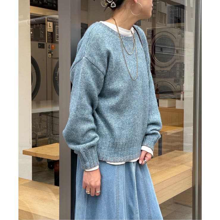 ラメノットヤーン配色ニットプルオーバー | Lbc with Life | 詳細画像6 