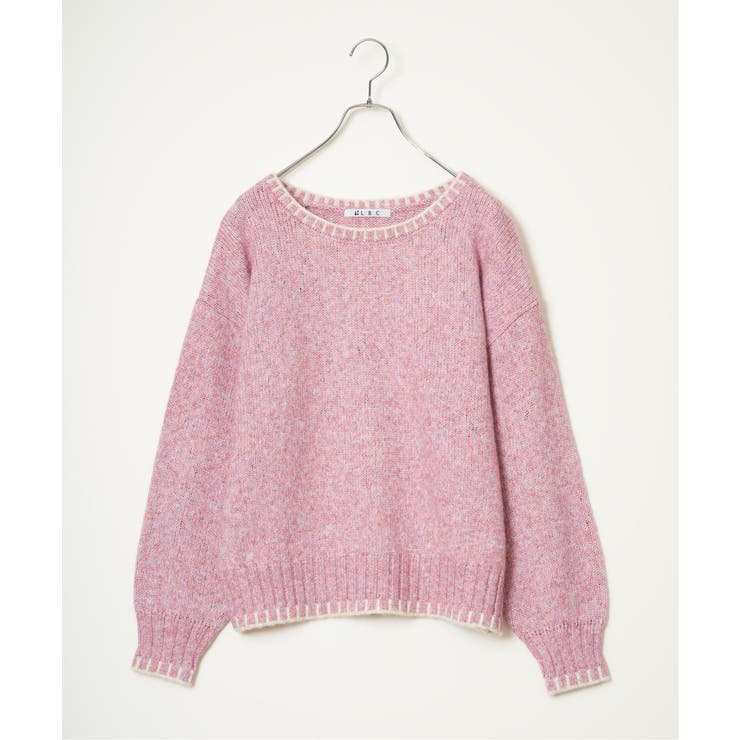 ラメノットヤーン配色ニットプルオーバー | Lbc with Life | 詳細画像30 