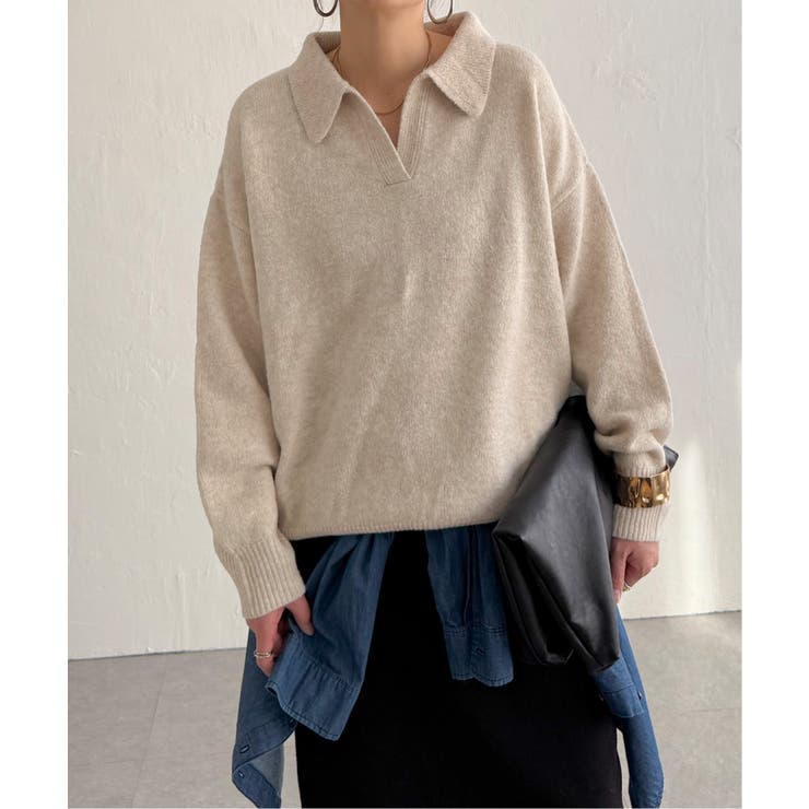 ポロ襟スキッパーニット | Lbc with Life | 詳細画像15 