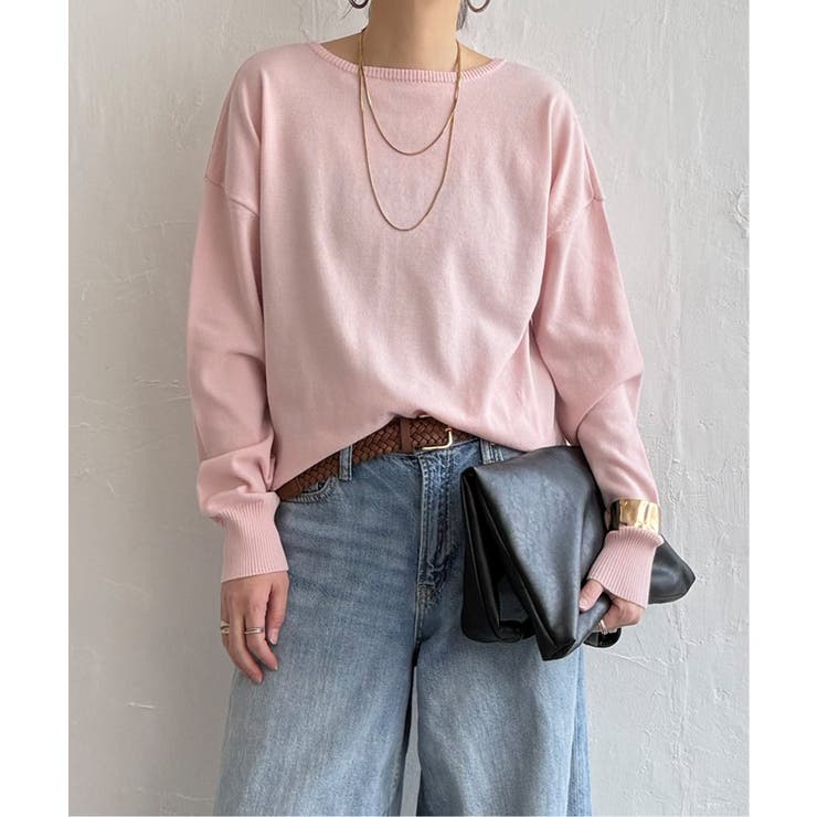 ピンク | コットンタッチ2WAYヘンリーニット | Lbc with Life